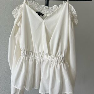 Cream Belted Blouse